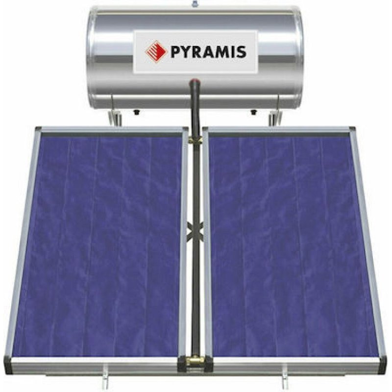 Pyramis 200lt Επιλεκτικού Συλλέκτη 2Χ1,5m2 Διπλής Ενέργειας Ηλιακός Θερμοσίφωνας (026000505) 0001448