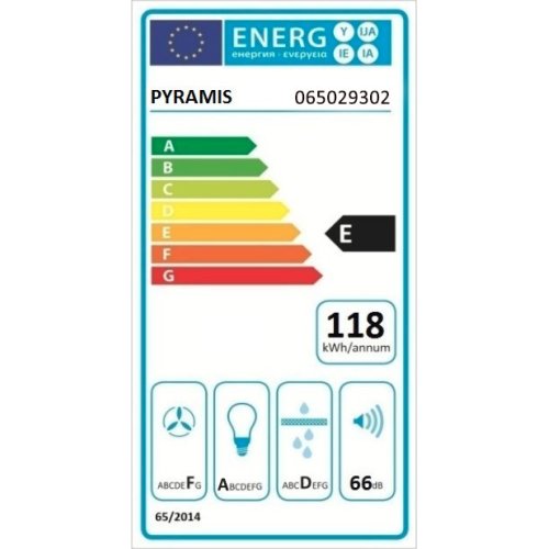 PYRAMIS 065029302 Απλός με Μεταλλικά Φίλτρα 60cm Λευκός 0018302