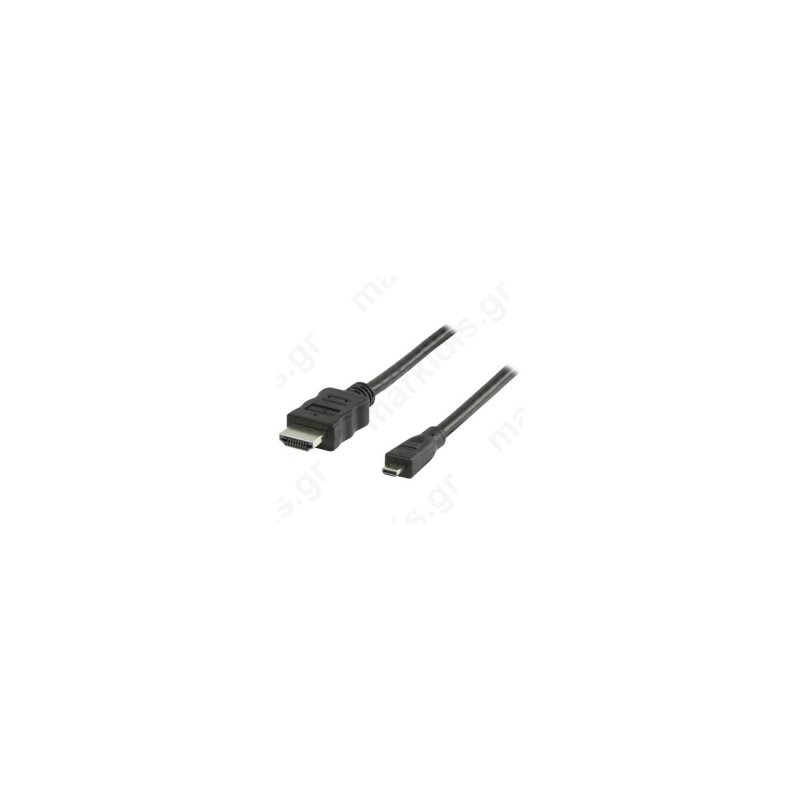VALUELINE VLMP 34700 B1.00 Καλώδιο Micro HDMI αρσ. - HDMI αρσ. με Κανάλι Ethernet, 1.00m. Υποστηρίζει το νέο πρότυπο HDMI 2.0 (είναι συμβατό με όλα τα προηγούμε 0019621 VALUELINE VLMP 34700 B1.00 Καλώδιο Micro HDMI αρσ. - HDMI αρσ. με Κανάλι Ethernet, 1.00m. Υποστηρίζει το νέο πρότυπο HDMI 2.0 (είναι συμβατό με όλα τα προηγούμε 0019621