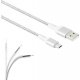 LAMTECH LAM450275 MICRO USB HIGH QUALITY UNBREAKABLE CABLE SILVER 0020403
