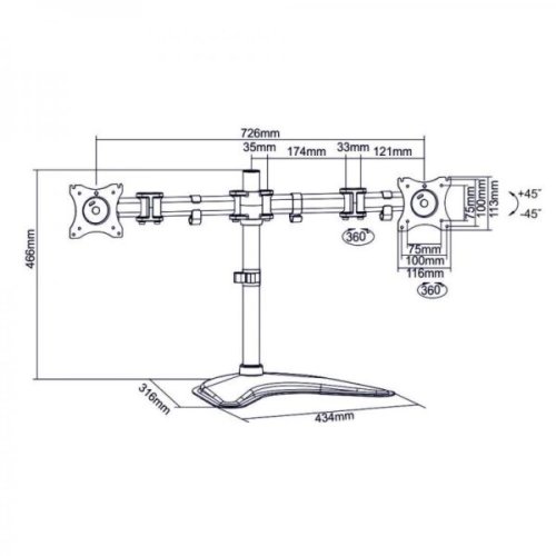 SBOX LCD-F024 Monitor Stand 13