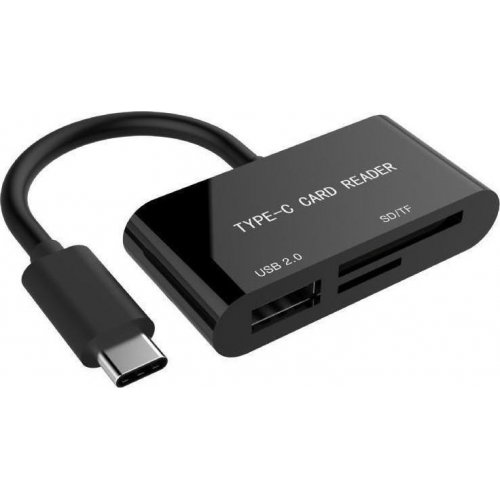GEMBIRD UHB-CR3-02 COMPACT USB TYPE-C SDXC COMBO CARD READER BLACK 0022162