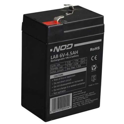 NOD LAB 6V4.5AH Μπαταρία Μολύβδου 0023464