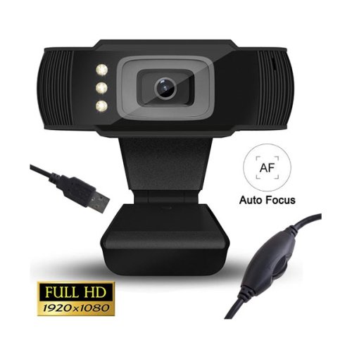 LAMTECH LAM021509 Full HD USB Web Camera With LED 1080P 0023695