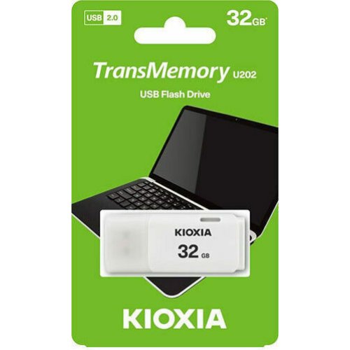 KIOXIA LU202W032GG4 Flash Stick 32GB Hayabusa WHITE 0025599