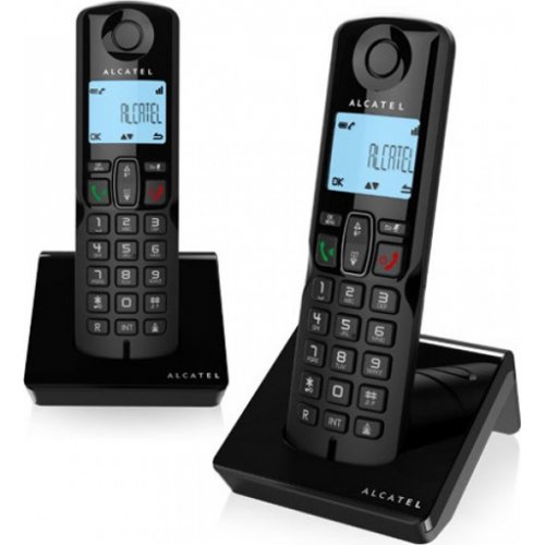 ALCATEL S250 Duo Ασύρματο τηλέφωνο με Δυνατότητα Αποκλεισμού κλήσεων Μαύρο 0025645