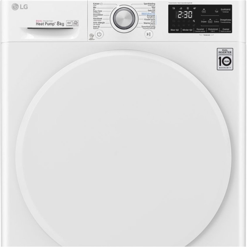 LG RC80U2AV0Q Στεγνωτήριο Ρούχων 8 KG Α+++ (Υ x Π x Β): 850 x 600 x 690 Λευκό 0025982