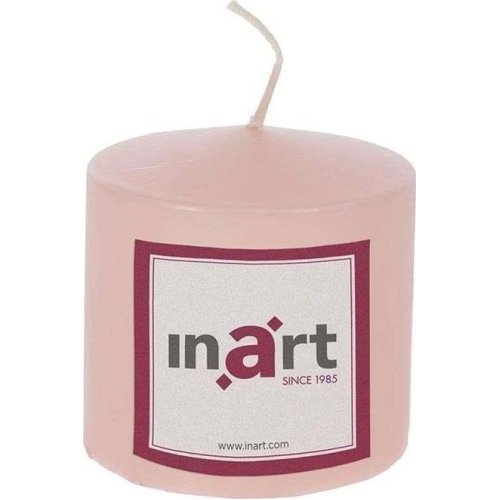 INART 3-80-474-0078 Διακοσμητικό Κερί Σομόν Παραφίνης 7x7cm 0026820