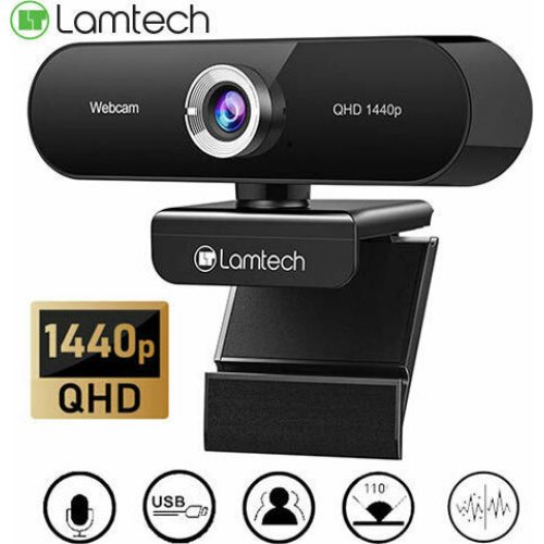 LAMTECH LAM021776 QHD PC USB Webcam 1440P Web Camera 0027272