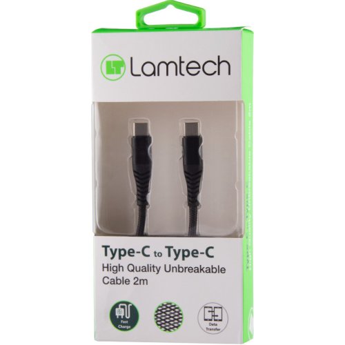 LAMTECH LAM021868 Type-C To Type-C High Quality Undreakable Cable 2m 0027311