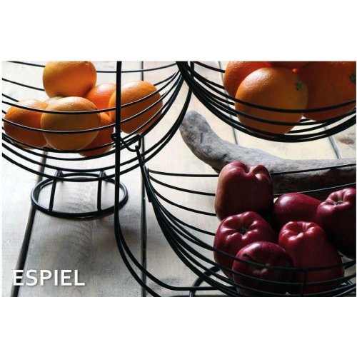 ESPIEL MTT311 Καλάθι Φρούτων Μονό Μαυρό 30.5x13x34cm 0027777