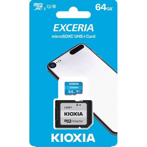 KIOXIA LMEX1L064GG2 EXCERIA microSDXC 64GB U1 with Adapter 0027989