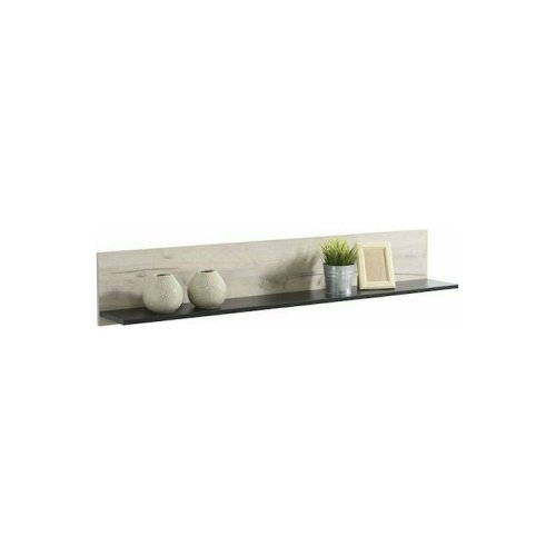 FORMA IDEALE 11008866  Ράφι Τοίχου Umbria Grey Oak Μαυρό 138χ19.5χ24 0028147