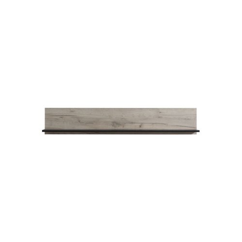 FORMA IDEALE 11008866  Ράφι Τοίχου Umbria Grey Oak Μαυρό 138χ19.5χ24 0028147