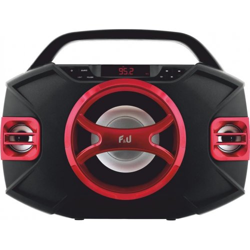 F&U BTP2166 Φορητό Bluetooth ηχείο και Media player , Κόκκινο - Μαύρο 0028360