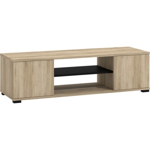 FORMA IDEALE  11011289 Έπιπλο Τηλεόρασης Bologna Grey Oak Μαύρο 120χ40χ34 0028441