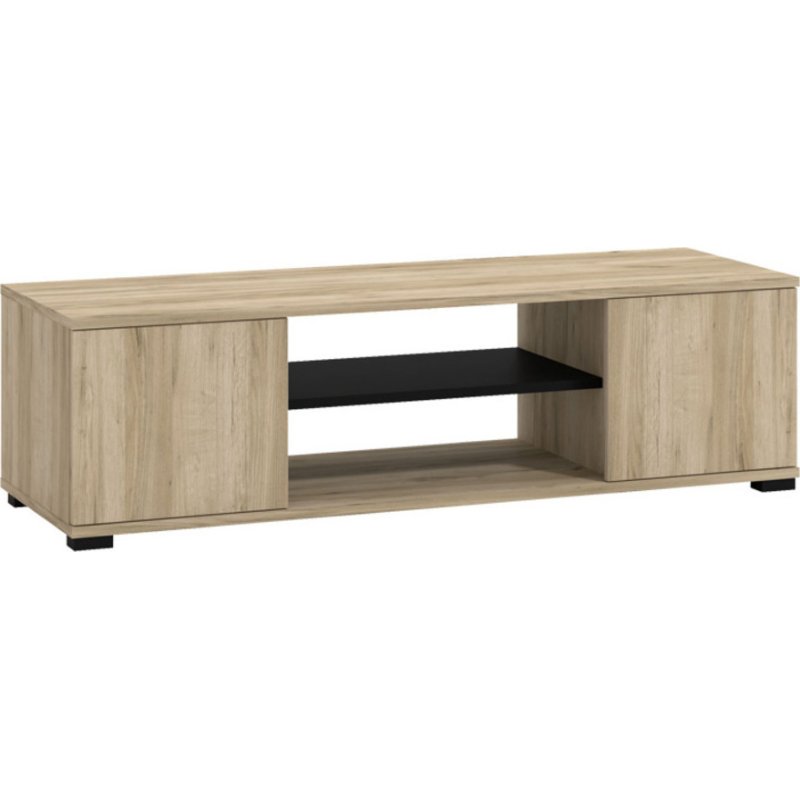 FORMA IDEALE  11011289 Έπιπλο Τηλεόρασης Bologna Grey Oak Μαύρο 120χ40χ34 0028441