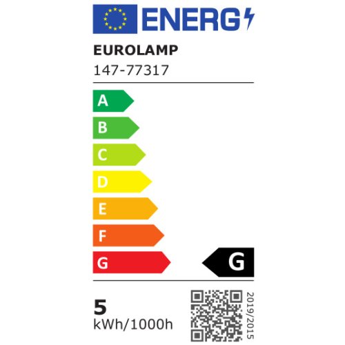 EUROLAMP 147-77317 ΛΑΜΠΑ LED ΣΦΑΙΡΙΚΗ 5W Ε27 2700K 220-240V 0028896