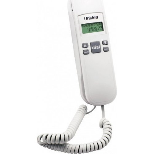 UNIDEN AS7103 Ενσύρματο Τηλέφωνο Γόνδολα με Αναγνώριση Κλήσης Λευκό 0028910