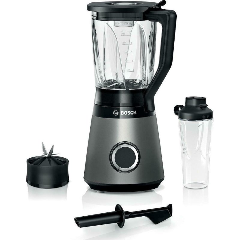 BOSCH MMB6174S Μπλέντερ για Smoothies με Γυάλινη Κανάτα 1,5Lt 1200Watt Γκρι 0029355 BOSCH MMB6174S Μπλέντερ για Smoothies με Γυάλινη Κανάτα 1,5Lt 1200Watt Γκρι 0029355