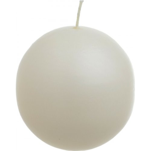 INART 3-80-474-0083  Διακοσμητικό Κερί Λευκό Παραφίνης Μπάλα 10x10cm 0029978