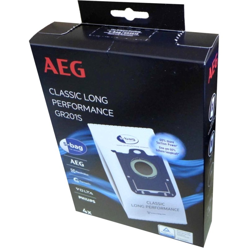 AEG GR201S Σακούλες Σκούπας 4τμχ (συμβατές με Philips S-BAG) 0030048