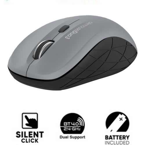 ALCATROZ AMD3SG BLUETOOTH 4.0/WIRELESS MOUSE DUO 3 SILENT GRAY 0030078