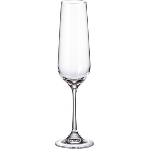 Bohemia Strix Ποτήρι Σαμπάνιας Κρυστάλλινο Διάφανο Κολωνάτο 200ml 0030263
