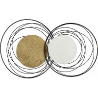 ESPIEL ICY214 Διακοσμητικό Τοίχου από Μέταλλο Κύκλοι Χρυσοί/Λευκοί 91.5x5.5x54.5cm 0030573