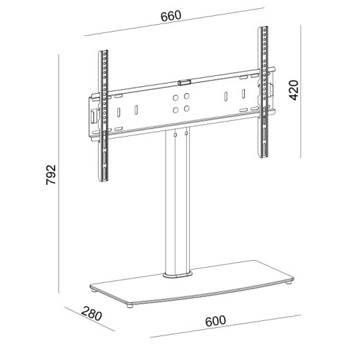 SONORA EliteStand 600 Fixed Επιτραπέζια Βάση Τηλεόρασης32''-65