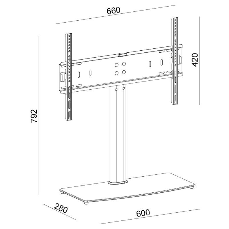 SONORA EliteStand 600 Fixed Επιτραπέζια Βάση Τηλεόρασης32''-65