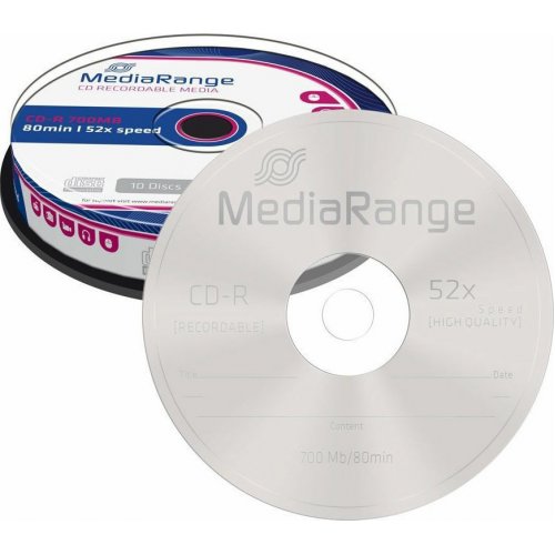 MEDIARANGE CD-R 52x 700MB/80min Cake 10τμχ (MR214) 0031240