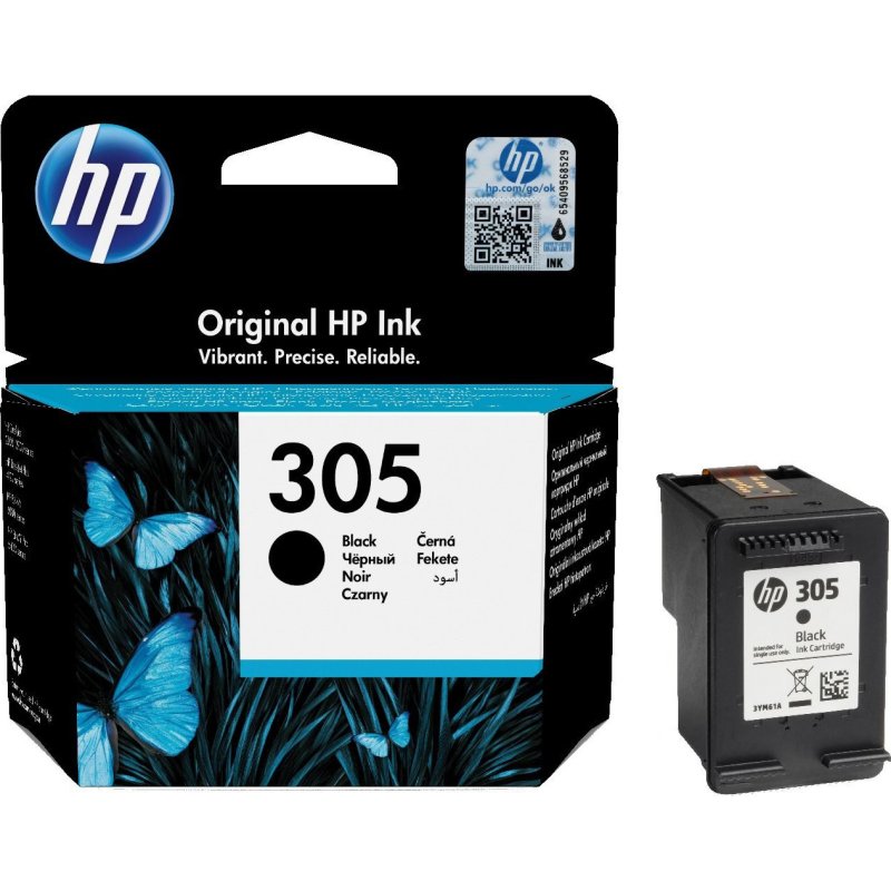 HP No 305 Black Original Ink Cartridge HP3YM61A Μελάνι 0031715 HP No 305 Black Original Ink Cartridge HP3YM61A Μελάνι 0031715