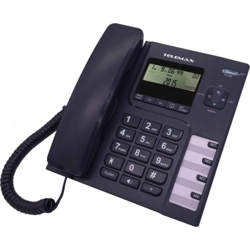 TELEMAX 925 Ενσύρματο Τηλέφωνο Γραφείου Μαύρο 0031801