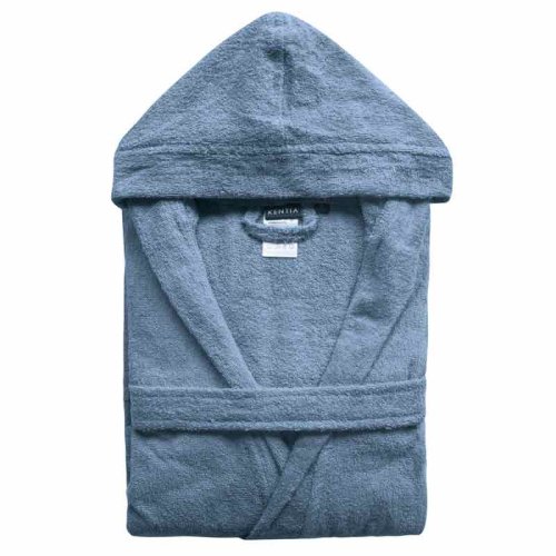 KENTIA Riley 01 Μπουρνούζι Με Κουκούλα MEDIUM Grey Blue 0032499