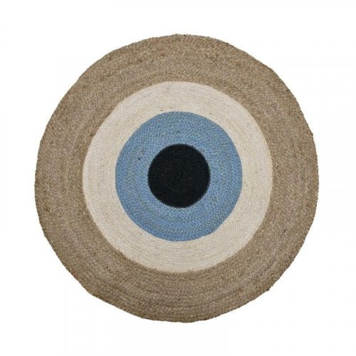 INART 3-35-826-0004  Καλοκαιρινό Μάτι Χαλί Στρογγυλό με Διάμετρο 90εκ. από Γιούτα 0032582