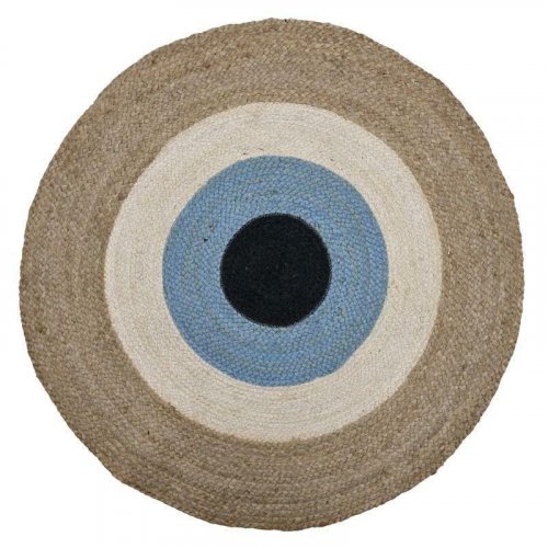 INART 3-35-826-0005  Καλοκαιρινό Μάτι Χαλί Στρογγυλό με Διάμετρο 90εκ. από Γιούτα 0032586
