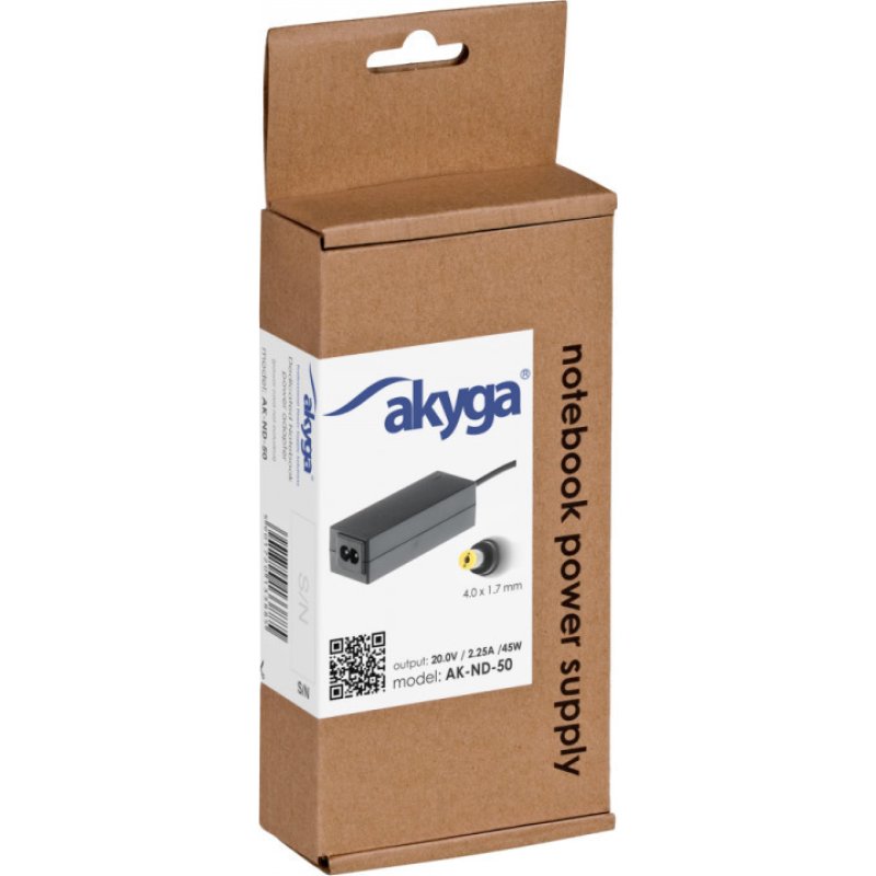 AKYGA AK-ND-50 Τροφοδοτικό για notebook/ laptop Lenovo 20V / 2,25A, 45W, με 4x1.7mm 0032864 AKYGA AK-ND-50 Τροφοδοτικό για notebook/ laptop Lenovo 20V / 2,25A, 45W, με 4x1.7mm 0032864