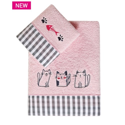 KENTIA Kitty Cat  Πετσέτες.Σετ 2 Τεμ (Σώματος-Προσώπου) 0033230