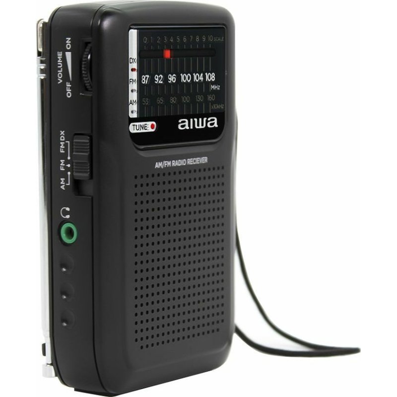 AIWA RS-33 Ραδιόφωνο τσέπης με Ακουστικά Μαύρο 0033267