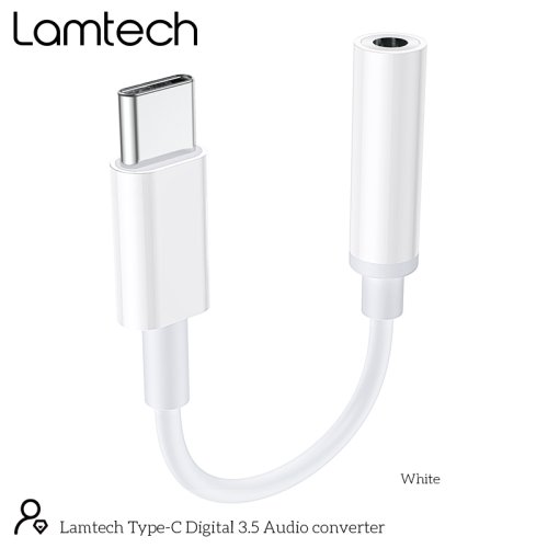 LAMTECH LAM023831 Μετατροπέας USB-C male σε 3.5mm female Λευκό 0033273