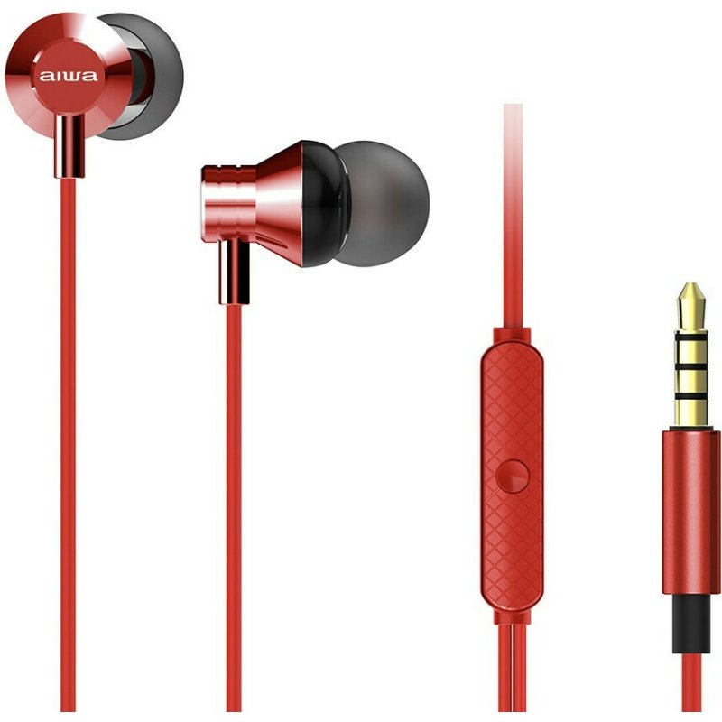 AIWA ESTM-50RD In-ear Handsfree με Βύσμα 3.5mm Κόκκινο 0033275