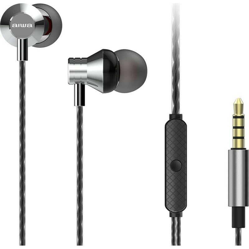 AIWA ESTM-50SL In-ear Handsfree με Βύσμα 3.5mm Silver 0033276