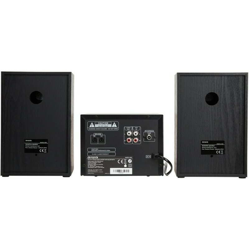 AIWA MSBTU-300 Ηχοσύστημα 2.0 20W με CD / Digital Media Player και Bluetooth Μαύρο 0033735