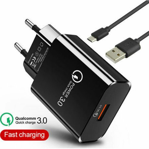 LAMTECH LAM021967 USB Quick Charge 3.0 3A με καλώδιο micro USB 1m 0034348