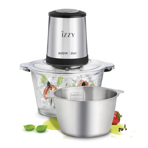 IZZY IZ-6904 Κοπτήριο Multi 600W 2σε1 με 2 μπολ 600W 0034361