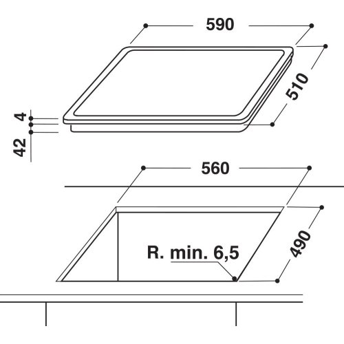 WHIRLPOOL AKT 8090 LX Κεραμική Εστία Αυτόνομη με Λειτουργία Κλειδώματος 58x51εκ. 0034552