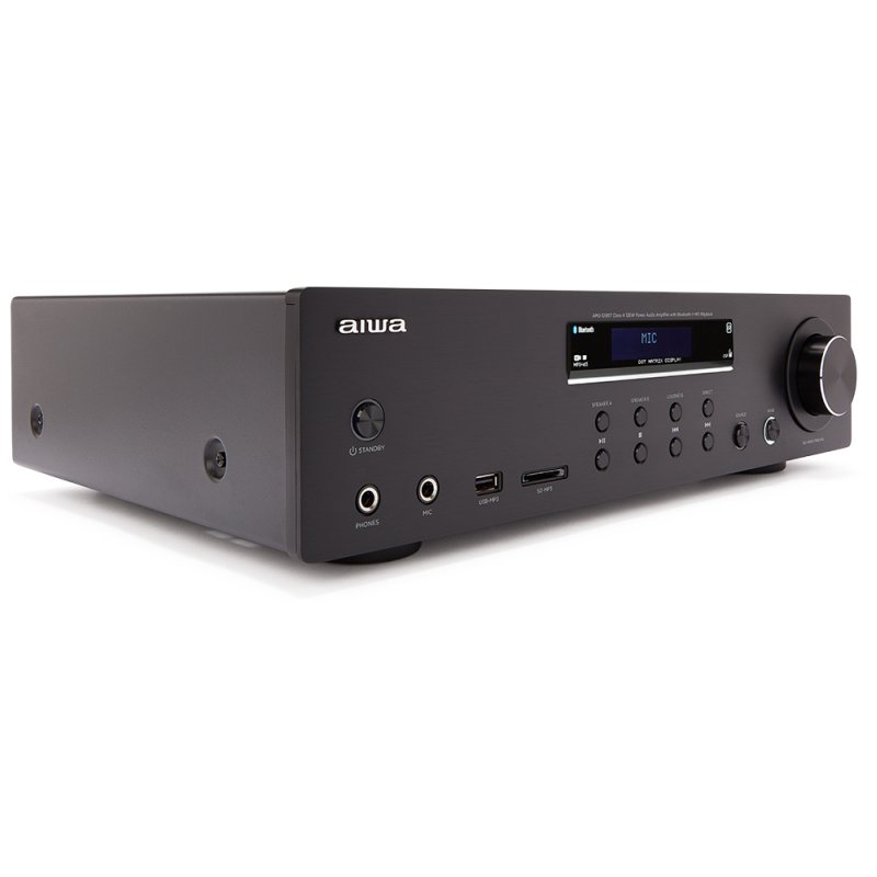 Aiwa Τελικός Ενισχυτής Hi-Fi Stereo AMU-120BT 120W/4Ω 60W/8Ω Μαύρος 0035114