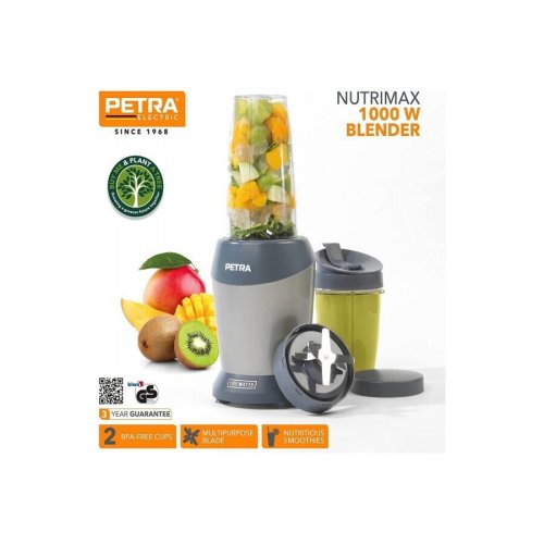 PETRA Electric PT-2002 Μπλέντερ για Smoothies 1lt 1000W Γκρι 0035252