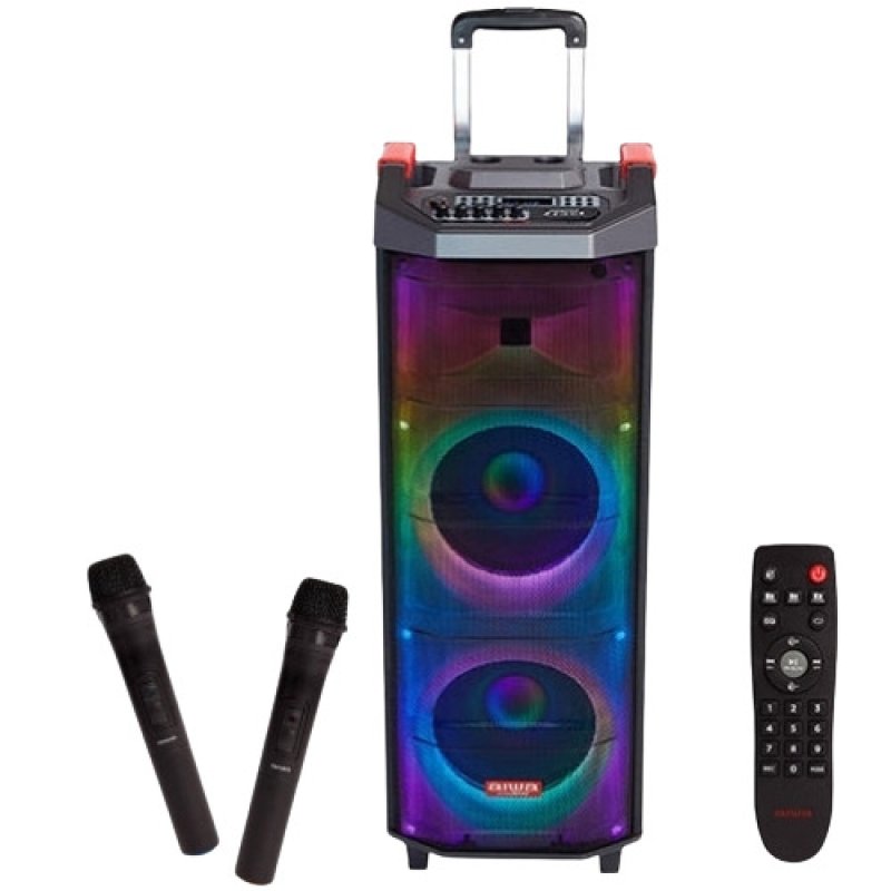 AIWA KBTUS-710 Σύστημα Karaoke με Ασύρματα Μικρόφωνα σε Μαύρο Χρώμα 0035254